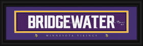 Minnesota Vikings Teddy Bridgewater Print - Signature 8"x24"