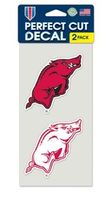 Picture of Arkansas Razorbacks Decal 4x4 Perfect Cut Set of 2 Special Order