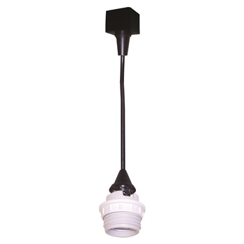 Nora Lighting NTH-160B 8.5 ft. Track Mounted Pendant Assembly- Candelabra Socket- Black