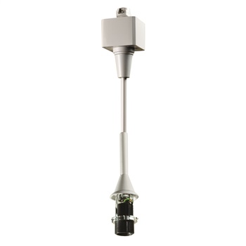 Nora Lighting NTH-161W 8.5 ft. Track Mounted Pendant Assembly- Socket- White