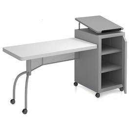 Picture of Oklahoma Sound EDPD Edupod Teaches Desk & Lectern Combo - Grey Hammer Tone
