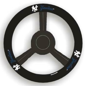 Picture of New York Yankees Steering Wheel Cover Leather Style