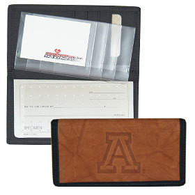 Picture of Arizona Wildcats Leather/Nylon Embossed Checkbook Cover