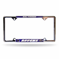 Picture of Baltimore Ravens License Plate Frame Chrome EZ View