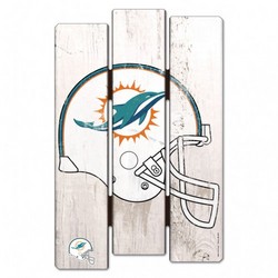 Miami Dolphins Sign 11x17 Wood Fence Style