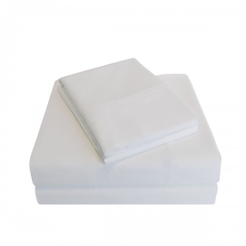 P300XLSH SLWH 300 Twin XL Sheet Set, Percale Solid Patterned - White