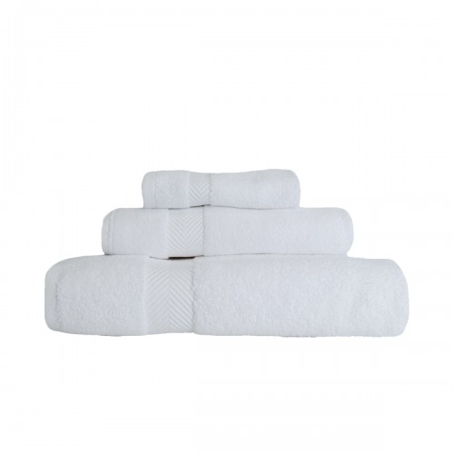 Picture of Superior ZT 3 PC SET WH Zero Twist Cotton Towel Set - White- 3 Pieces
