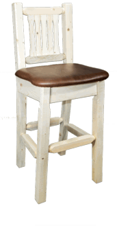 Picture of Montana Woodworks MWHCBSWNRSADD Homestead Collection Bar Stool- Saddle Pattern