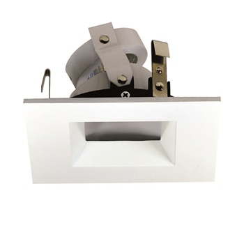 Nora Lighting NL-4857WW 4 in. Square Trim Regressed Adjustable White Reflector
