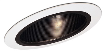 Nora Lighting NTM-615-45W White Super Sloped, Metal Baffle, White Flange