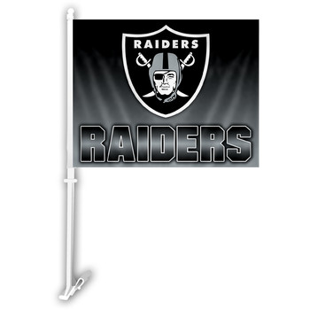 Picture of Fremont Die 99704 Oakland Raiders Car Flag With Wall Bracket