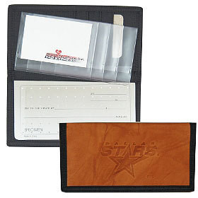 Picture of Dallas Stars Leather/Nylon Embossed Checkbook Cover