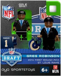 Los Angeles Rams Figurine 2014 Draft Pick  Greg Robinson St. Louis Throwback