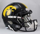 Iowa Hawkeyes Deluxe Replica Speed Helmet - Black & Gold - Medium - Display Model - Authentic Design