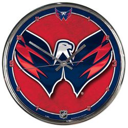 Washington Capitals Clock Round Wall Style Chrome