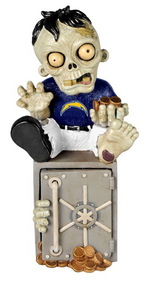 San Diego Chargers Zombie Figurine Bank