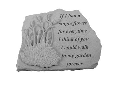 07026 If I Had A Sinlge Flower Memorial Stone- Lavender