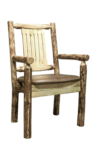 Picture of Montana Woodworks MWGCCASCNSADD Glacier Country Collection Captains Chair- Saddle Pattern