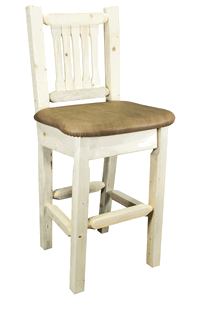 Picture of Montana Woodworks MWHCBSWNRBUCK Homestead Collection Bar Stool- Buckskin Pattern