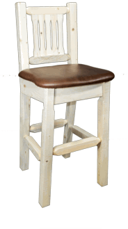 Picture of Montana Woodworks MWHCBSWNRVSADD Homestead Collection Bar Stool- Saddle Pattern