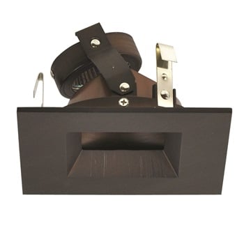 4 in. Square Trim Regressed Adjustable Black Reflector - Black
