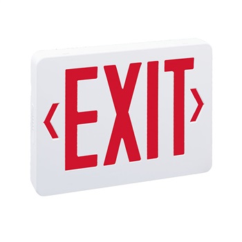 Nora Lighting NX-504-LED-R Red LED?Exit With 2-Circuit- White Housing