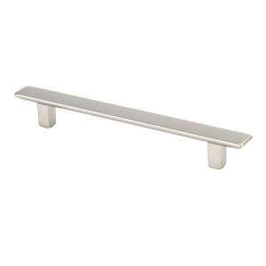 s 128 mm. Thin Rectangular Pull - Satin Nickel