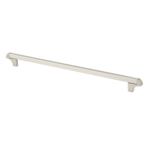 s  320 mm. Square Transitional Cabinet Pull - Satin Nickel
