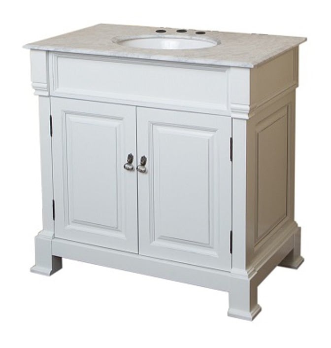 Bellaterra Home Single Sink Vanity, White - 36 in.