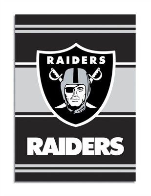 Picture of Fremont Die 94804B Oakland Raiders Two Sided House Banner - 28 x 40 in.