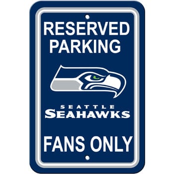 Fremont Die 90214 Seattle Seahawks Plastic Parking Sign - Reserved Parking