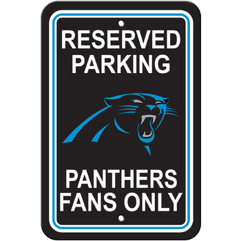 Fremont Die Carolina Panthers Plastic Parking Sign - Reserved Parking