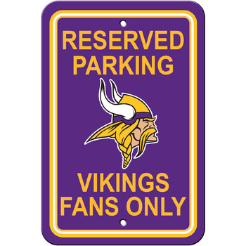 Fremont Die 90235 Minnesota Vikings Plastic Parking Sign - Reserved Parking