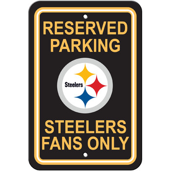 Fremont Die 90213 Pittsburgh Steelers Plastic Parking Sign - Reserved Parking