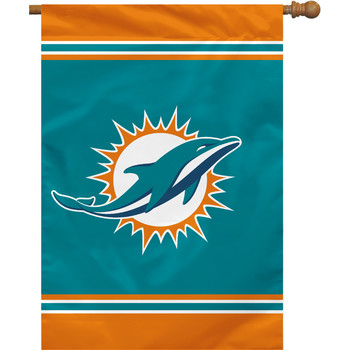 Picture of Fremont Die 94637B Miami Dolphins 1- Sided House Banner - 28 x 40 in.