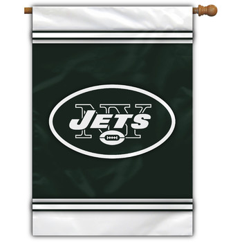 Picture of Fremont Die 94639B New York Jets 1- Sided House Banner - 28 x 40 in.