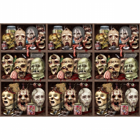 Picture of Beistle Company 00196 Scary Heads Backdrop