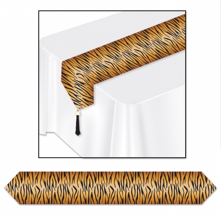 Picture of Beistle Company 54062 Printed Tiger Print Table Runner
