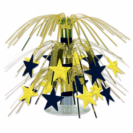 Picture of Beistle Company 54669-BKGD Star Mini Cascade Centerpiece - Black & Gold