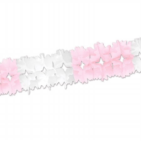 Picture of Beistle Company 55180-PW Pageant Garland - Pink & White