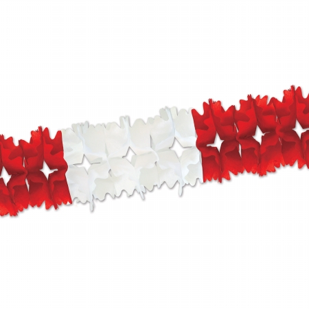 Picture of Beistle Company 55180-RW Pageant Garland - Red & White