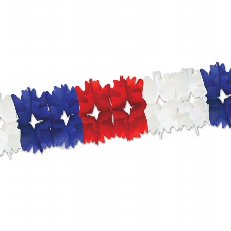 Picture of Beistle Company 55180-RWB Pageant Garland - Red- White & Blue