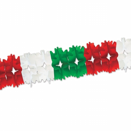 Picture of Beistle Company 55180-RWG Pageant Garland - Red- White & Green