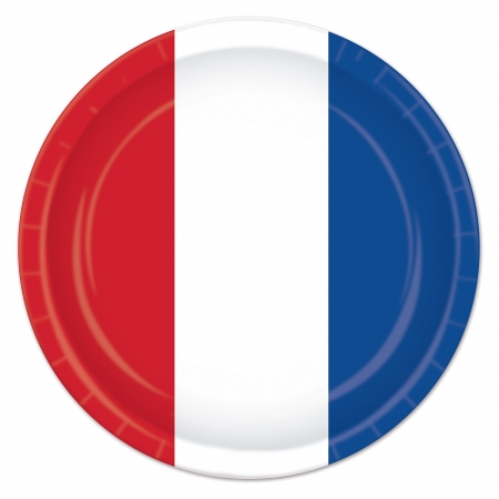 Picture of Beistle Company 58227 Plates - Red- White & Blue