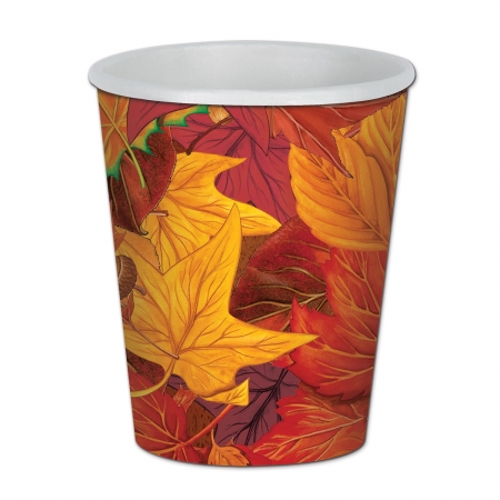 Picture of Beistle Company 90811 Fall Leaf Beverage Cups