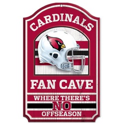 Picture of Arizona Cardinals Wood Sign - 11&quot;x17&quot; Fan Cave Design