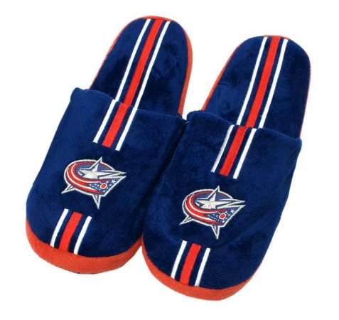 Picture of Columbus Blue Jackets Slippers - Mens Stripe