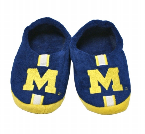 Picture of Michigan Wolverines Slippers - Youth 4-7 Stripe