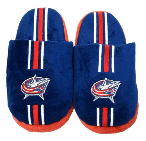 Columbus Blue Jackets Slippers - Youth 8-16 Stripe