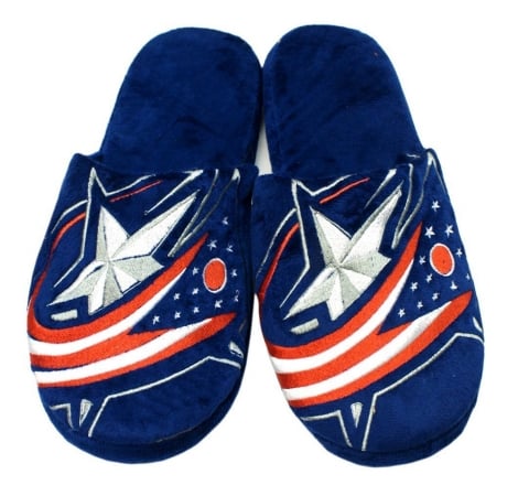 Columbus Blue Jackets Slippers - Mens Big Logo